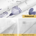 thumbnail image 4 of Spring Purple Flower No Hooks Shower Curtain with Snap-in Liner Country Watercolor Floral Leaf Garden Shower Curtains for Bathroom, Waterproof, Easy Install, Washable 72"x78", 4 of 9