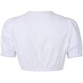 thumbnail image 4 of Kitsin Women's Bavarian Oktoberfest Classic Crop Top Dirndl White Blouse, 4 of 7