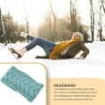thumbnail image 4 of Bandeau d'Hiver pour Femmes Élasticité Tête Chaude Cache-Oreilles Style Simple Accessoires pour Cheveux pour Femmes Menthe Foncée, 4 of 6