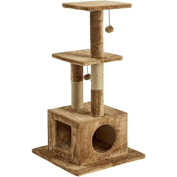 Two by Two Willow 43.7-inch Cat Tree, Cat Tower, Scratching Post, Perch & Playground