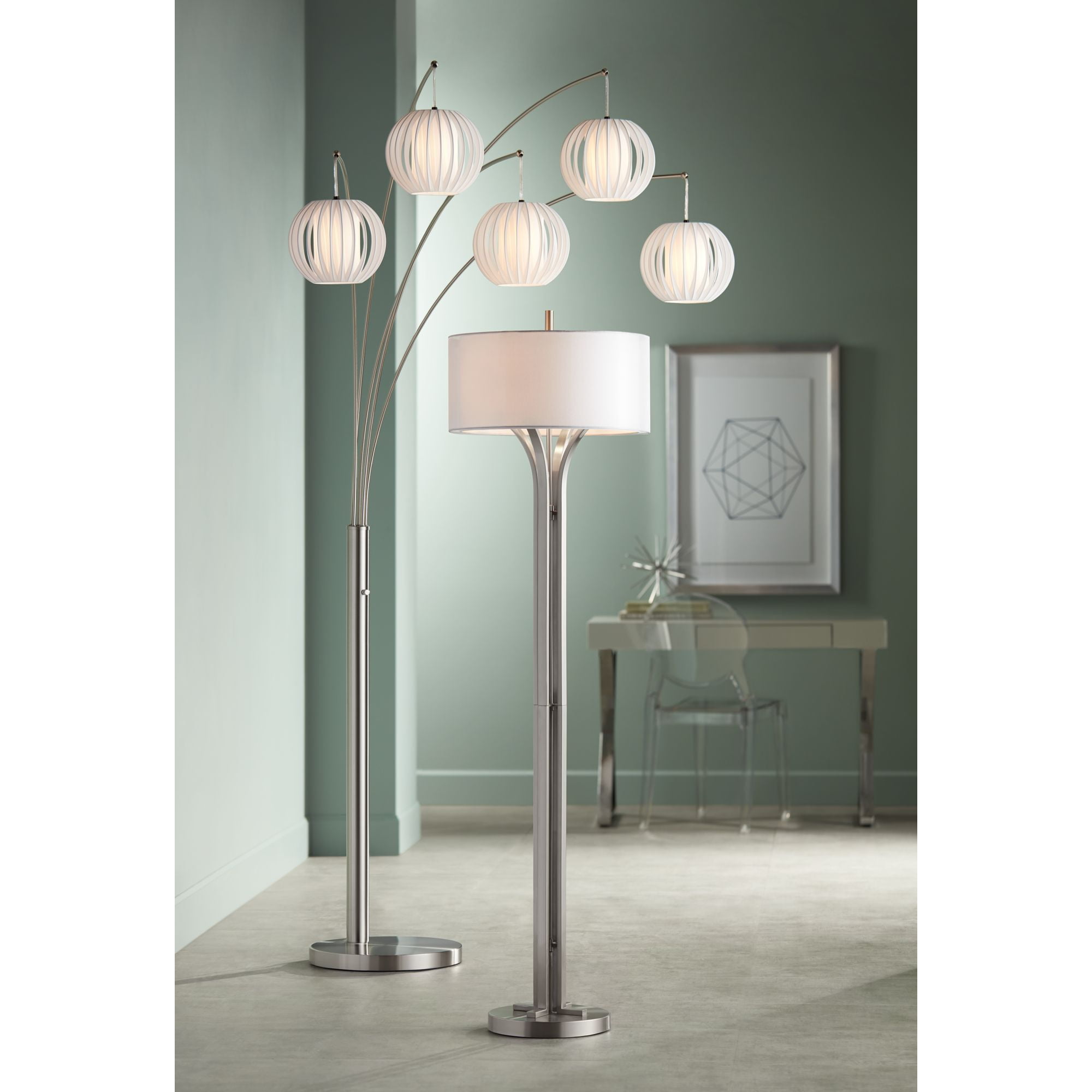 Deion 5 Light Hanging Arc Floor Lamp Design Ideas Lite Source Deion 5 Light Hanging Arc Floor Lamp Com