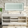 thumbnail image 5 of Eviva Lugano 84" White Modern Bathroom Vanity with White Integrated Acrylic Double Sink, 5 of 6