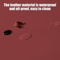 thumbnail image 6 of Leodye 1PCS Fan-shaped Leather Table Mats - Waterproof Oil-proof Scalloped Insulation Pads for Dining Decor -11.81x15.74in, 6 of 6