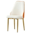thumbnail image 6 of Dining Chair with PU Leather White solid wood metal legs (Set of 2), 6 of 6