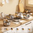 thumbnail image 6 of Stainless Steel Cookware Set, 5 Counts/setDurable Multi-purpose Easy To Clean CookwareSet, Non-stick Cookware Set for Home Kitch, 6 of 12