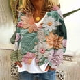 thumbnail image 1 of Cárdigan informal para mujer, con botones y estampado navideño, chaqueta de moda, abrigo, blusa de poliéster para mujer, 1 of 5