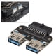 thumbnail image 5 of Adaptador de placa base USB 30 recto cabezal hembra USB 30 de 19 pines/20 pines a divisor hembra tipo USB 30 A dual para placa base de PC - 480 Mbps ANGGREK Otros, 5 of 8