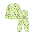thumbnail image 2 of Lsque Pikmin Pattern Long Sleeve Pajama Set for Women - Soft 2-Piece Sleepwear and Loungewear Set with Pockets, Comfy Nightwear, 2 of 8