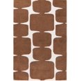 Block Pattern Area Rug Hand Tufted Brown Geometric Blocks Patterned Wool Area Rug for Living ...