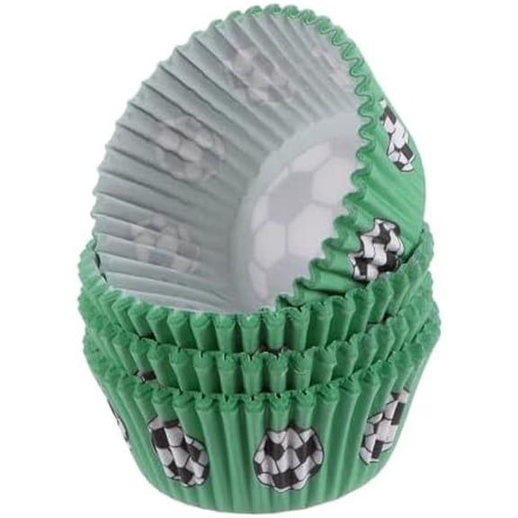100 Count Cupcake Liners Soccer Cupcake Cups Standard Size Muffins Liners Papers Baking Cups Wrappers Greaseproof for Party Wedding Birthday$$Home Decor, Kitchen, & Other