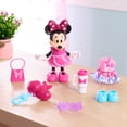 thumbnail image 3 of Disney Jr. Minnie Mouse Fashion Doll, 6-Inch Poseable Minnie Doll with 2 Easy-On Outfits, 12 Pieces Including Shoes and Accessories, Ages 3 and Up, 3 of 8