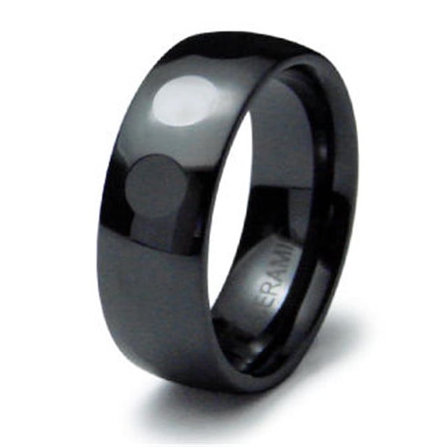 Bague en Céramique Finition Polie Haute - Taille 9