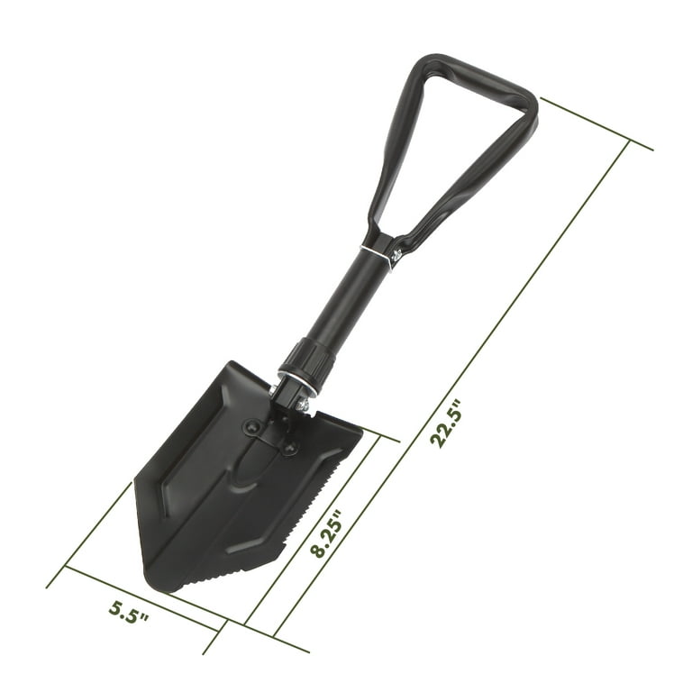 Ozark Trail Heavy Duty Steel Folding Shovel Black inch