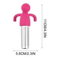 thumbnail image 4 of Tea Infuser under $5! CQCYD Human Shape Tea Infuser, Stainless Steel Tea Filter with Silicone Handle, Creative Tea Strainer for Cup Pot, Reusable Tea Maker for Loose Leaf Tea, 4 of 4