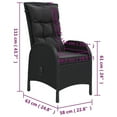 thumbnail image 4 of vidaXL 3 Piece Garden Bistro Set Poly Rattan Black, 4 of 5