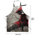 thumbnail image 5 of Lsque Dark Red Hooded Girl Waterproof Apron Chef Aprons for Men Heavy Duty Chemical Work Apron Extra Long Grilling Aprons with Adjustable Bib Apron, 5 of 9