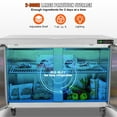 thumbnail image 3 of BENTISM 48"W Refrigerated Prep Table 12.85 Cu. Ft. Food Prep Fridge with 2 Doors, Adjustable Shelf, LED Temp Control, 3 of 9