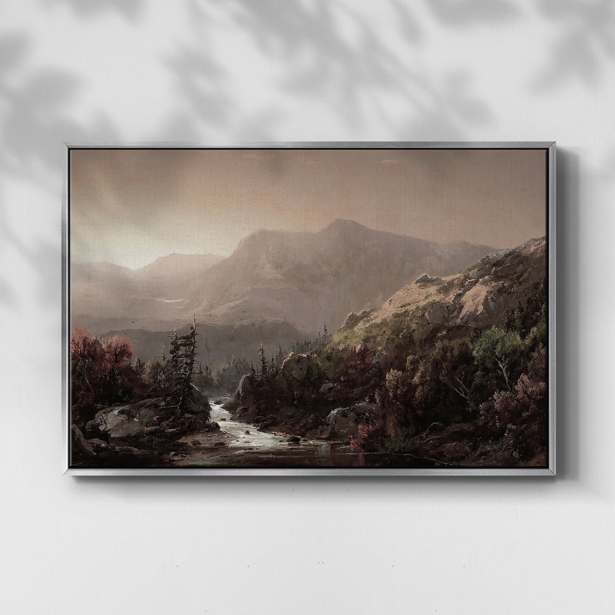 Vintage Landscape-CCCXXI By Wexford Home Framed in Silver Wood Gallery Wrapped Canvas 27 in. x 41 in.