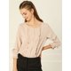thumbnail image 3 of Allegra K Blusa Con Volantes De Gasa Top Manga Larga Camisa De Oficina De Trabajo Elegante Para Mujeres Albaricoque M Unique Bargains Blusa, 3 of 6