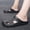 Gray, variant on Men Black Dual-Hole Hollow Clogs Rotatable Snap Back Strap One-Piece EVA Breathable Shock Absorbing Outdoor Beach Slippers