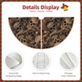 thumbnail image 3 of Xecao Brown Camouflage Skull Pattern Christmas Tree Skirt Round Xmas Tree Mat Base Cover for Holiday Home Decorations-30", 3 of 6