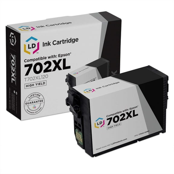 Replacement Epson 702XL T702XL120 High Yield Black Ink Cartridge