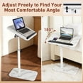 thumbnail image 3 of PinkSheep Small Side Table End Table Accent Table Tray Table Mini Table Little Table for Living Room Small Spaces, White, Height Adjustable, 3 of 8