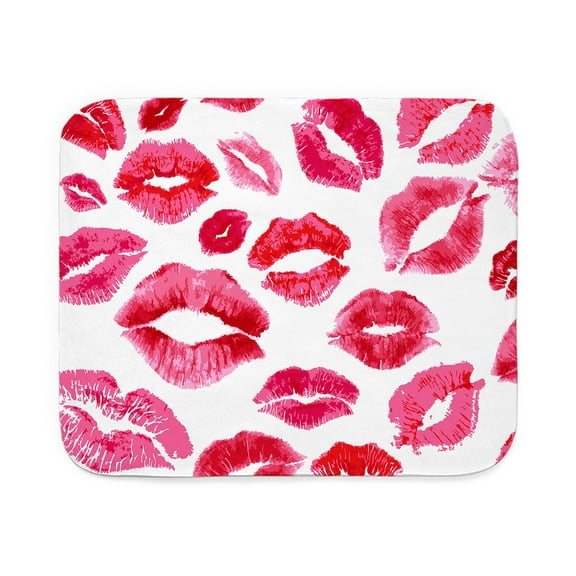CafePress - Lipstick Prints - Sherpa Fleece Throw Blanket 60" x 50"