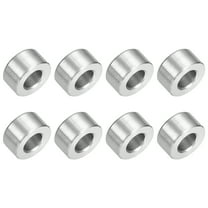 8Pcs 304 Stainless Steel Spacer 1/2" OD x 1/4" ID x 1/4" Length(12x6x6mm) Screw Standoff Bushing Plain Finish Unthreaded Round Metal Spacer for M3 Screws Bolts and Rods, Silver