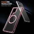 thumbnail image 3 of ELEHOLD Case for Samsung Galaxy S25 Ultra, Shockproof Crystal Clear Magnetic Phone Case,Pink, 3 of 8