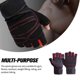 thumbnail image 5 of Toystoory 1 par de guantes deportivos para levantamiento de pesas, culturismo, ejercicio, ciclismo, mitones, accesorios de protección Ropa Deportiva, Zapatos L rojo, 5 of 6