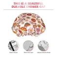 thumbnail image 4 of Gaeub Fall 70s Groovy Hippie Shower Caps for Women Men,Double Waterproof Layers Bathing Hat,Elastic and Reusable Bath Caps, 4 of 7
