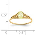thumbnail image 3 of 14k Yellow Gold Synthetic Peridot Ring Baby, 3 of 7