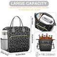 thumbnail image 5 of Cheetah Spots Lunch Tote – Dynamic Leopard Print Insulated Bag with Strap Leakproof Dual Compartment Lunch Box for Adults Work or Beach, 5 of 5
