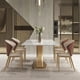 thumbnail image 4 of White Glossy Slate Dining Table Light Luxury Modern Minimalist High-end Designer Creative Rectangular Table And Chair Set My Lux Decor Round, 4 of 13