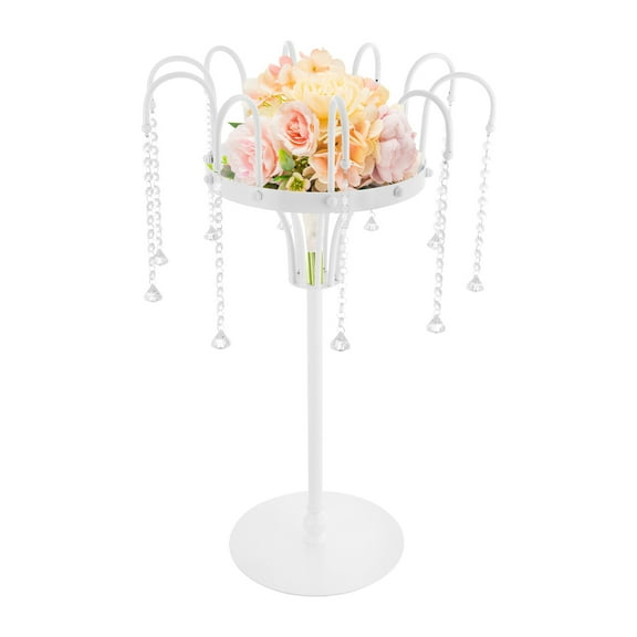 Free Standing Flower Stand, Modern Wedding Centerpieces Flower Stand 20.07*31.88in White