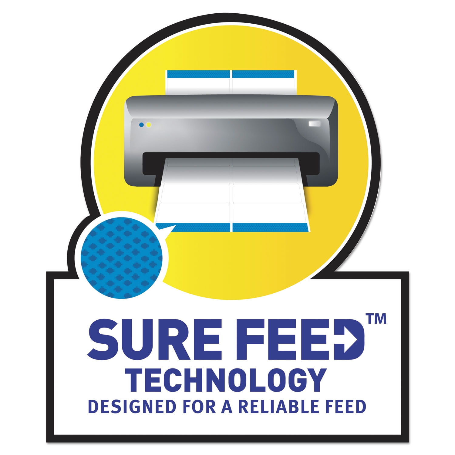 White Address Labels W/ Sure Feed Technology For Laser Printers, Laser Printers, 0.5 X 1.75, White, 80/sheet, 250 Sheets/box | Bundle of 2 Boxes