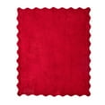 thumbnail image 5 of My Texas House Faux Fur Scallop throw 50"x60", Red, 5 of 5