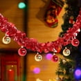 thumbnail image 6 of Red Christmas Rattan Garland 170 Cm Plastic Round Disc Design For Party Home Holiday Decoration, 6 of 6