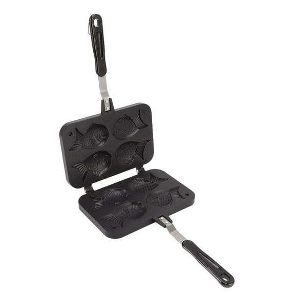 Non Stick Waffle Maker Machine Aiyaki Fish Shape Cake Maker Non Stick Taiyaki Double Baking Pan Waffle Baking with 2 Sided Fish Shape Suitable for Home Kitchen DIY