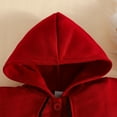 thumbnail image 6 of Auroural Baby Girl Jackets 18-24 Months Fashionable Children's Solid Color A Hooded Small Shawl Sweet And Cute Home Party Coat Jacket Casual Long Sleeved Warm Jacket Red 1-2Years, 6 of 8