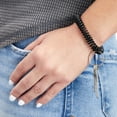 thumbnail image 3 of 100 Pack Spiral Coil Wrist Keychains, Stretchy Wristband Bracelet Key Rings (Black), 3 of 10
