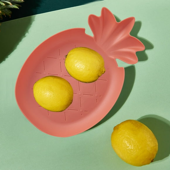 Pineapple Plastic Plates Plastic Plates Candy Plates Easy To Clean Durables Suitable For Living Room Kitchen Toilet Office Solid Color Plates