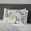 Mainstays Classic Paris Multicolor Gingham Polyester Pillow Sham, Standard (1 Count)