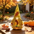 thumbnail image 6 of Gumesh Fall Decoration Harvest Thanksgiving Decorations Gnomes Plush Elf Dwarf Doll Figurine with Pumpkin Autumn Maple Leaves, 6 of 6