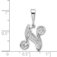 thumbnail image 3 of 14K White Gold Charm Pendant Themed Filigree 30 mm 14-17, 3 of 3