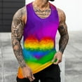 thumbnail image 2 of ZRBYWB Men's Tank Top Male Summer Festival Carnival Tank Tops Colorful Themed Sleeveless Top Comfort, 2 of 5