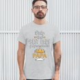thumbnail image 3 of Tee Hunt Only The Best Dads Get Promoted to Papa T-Shirt Papaw Father's Day Men's Tee, Ash Gray, Large, 3 of 5
