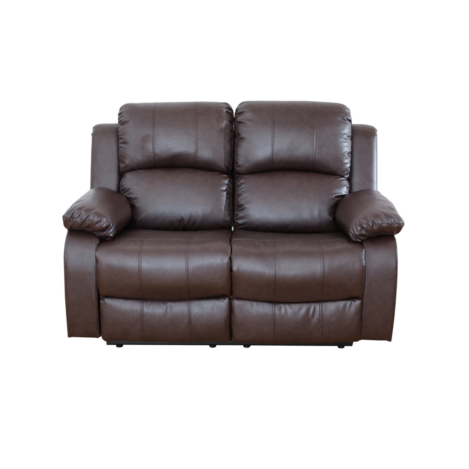 Semi PU and PVC Loveseat - Modern Sofa with Intelligent Functions, Solid Wood Frame, and High-Quality Sponge for Living Room
