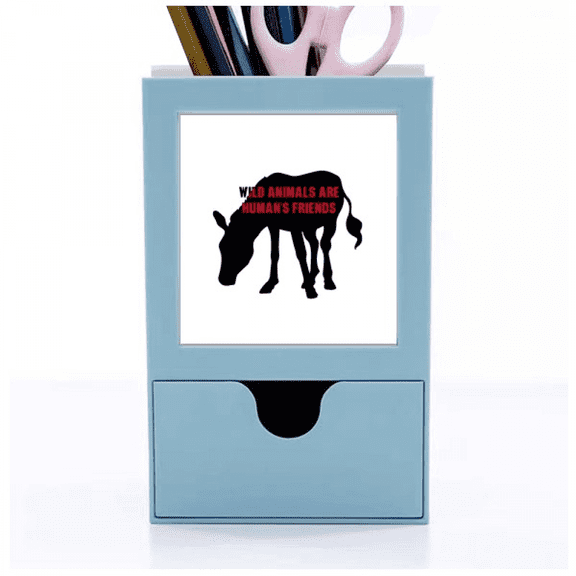 Animals Are Humans Friends Desk Supplies Organizer Pen Holder Card